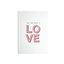 CARTÃO ALL YOU NEED IS LOVE