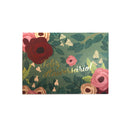 CARTÃO FELIZ ANIVERSÁRIO VERDE FLORAL