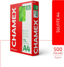 Papel Sulfite A4 75g, Chamex, Caixa com 10 Pacotes x 500 Folhas cada