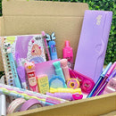 Kit Papelaria Fofa Kawaii Caderno de Discos Tons Rosa